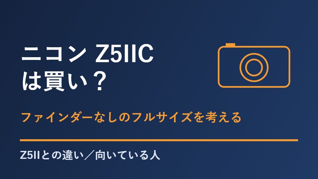 ニコン Z5IIC は買い？ファインダーなしのフルサイズを考える
